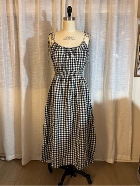 Doen Black Leslie Dress - Black and White Gingham